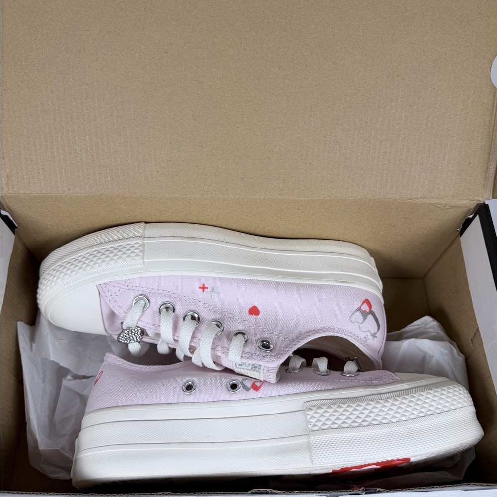 Converse A09115C All Star Lift Platform Women Trainer In Lilac Size 5.5 Valentin - Picture 7 of 9